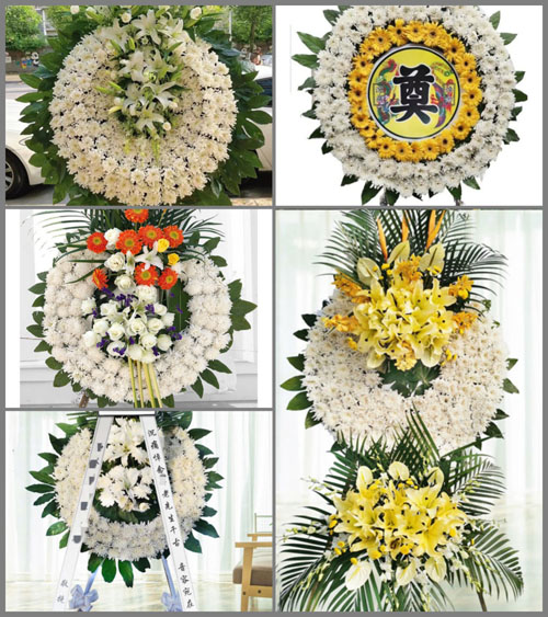 山东莱芜莱城区高庄街道鄂庄村花圈速递